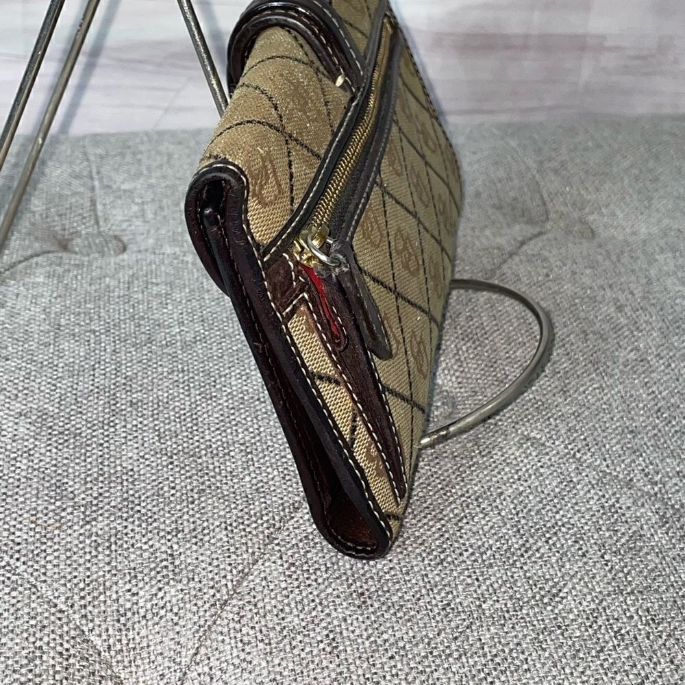 Dooney & Bourke Signature Canvas Leather Trim Long Wallet - Picture 4 of 8